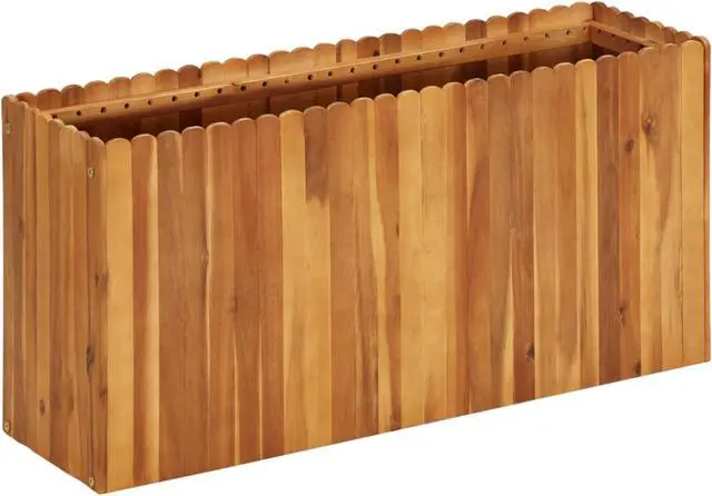 Alt view image 11 of 14 - vidaXL Raised Garden Bed Raised Flower Bed Raised Garden Box Solid Acacia Wood