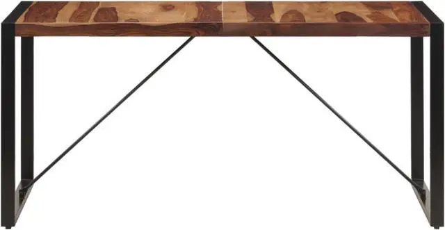Alt view image 13 of 13 - vidaXL Dining Table Brown and black
