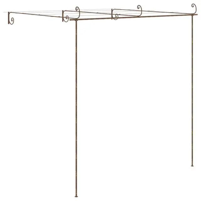 Alt view image 3 of 10 - vidaXL Garden Rose Arch Antique Brown 9.8'x9.8'x8.2' Iron
