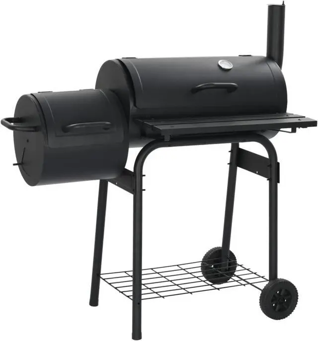 Alt view image 7 of 17 - vidaXL Classic Charcoal BBQ Offset Smoker Garden Picnic Cooking Grill Barbecue