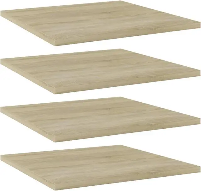 Alt view image 9 of 11 - vidaXL Floating Shelf Bookshelf Board Rack 4 Pcs Sonoma Oak Engineered Wood