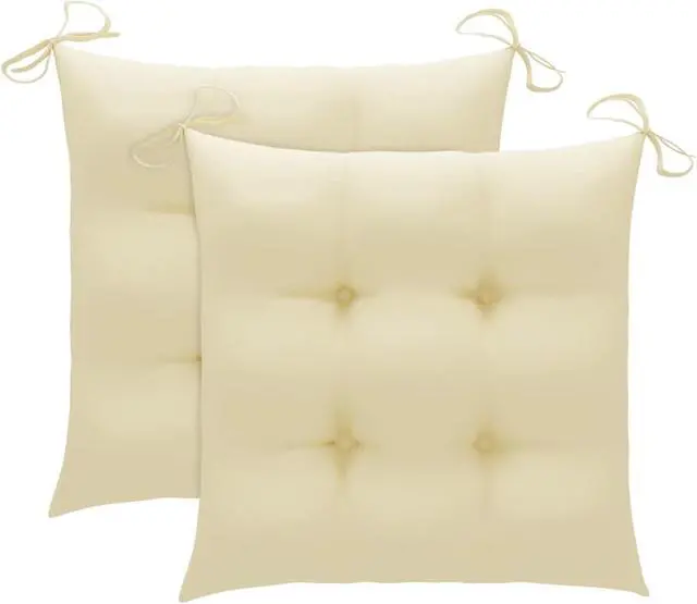 Alt view image 10 of 12 - vidaXL Chair Cushion 2 Pcs Outdoor Patio Seat Cushion Cream White Oxford Fabric