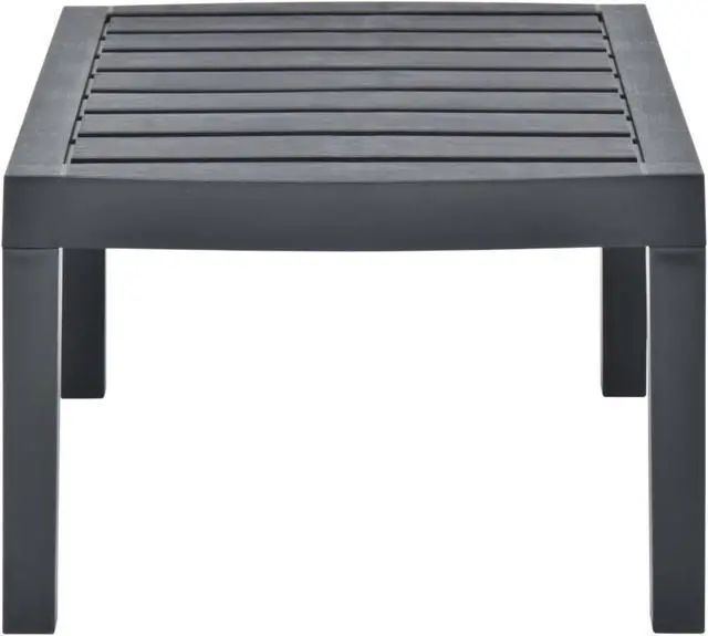 Alt view image 4 of 7 - vidaXL Lounge Table Anthracite 30.7"x21.7"x15" Plastic