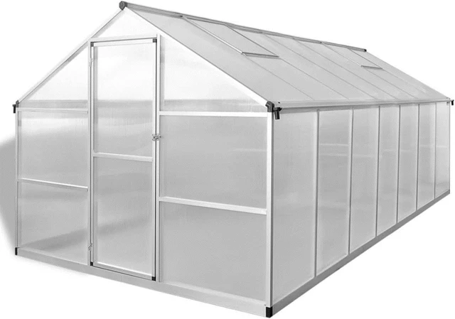 Alt view image 3 of 6 - vidaXL Greenhouse Reinforced Aluminium 113.34ft