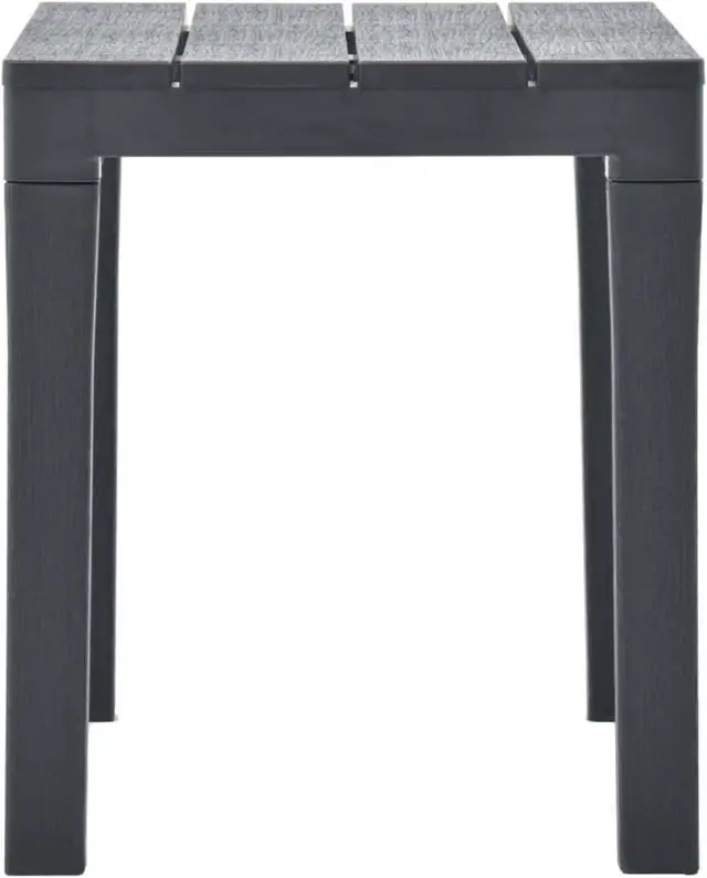 Alt view image 10 of 11 - vidaXL 2x Patio Benches Anthracite Plastic Outdoor Garden Poolside Chairs Seat