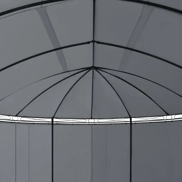 Alt view image 3 of 11 - vidaXL Gazebo with Curtains 208.7"x137.8"x104.3" Anthracite