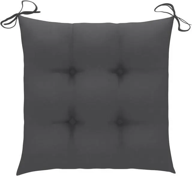 Alt view image 2 of 13 - vidaXL Chair Cushions 4 pcs Anthracite 15.7"x15.7"x2.8" Fabric
