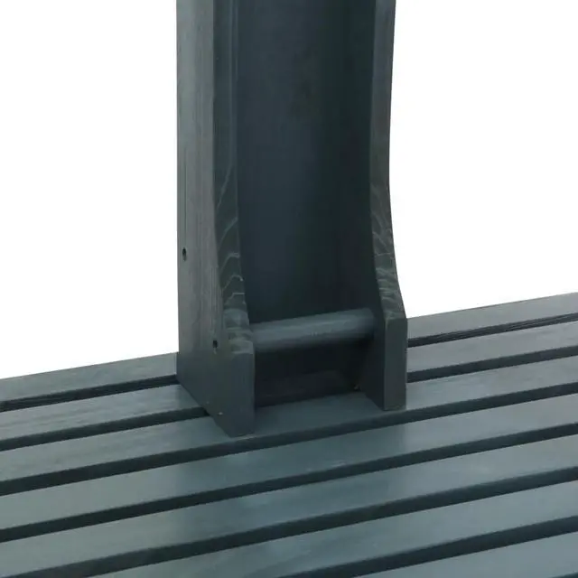 Alt view image 11 of 11 - vidaXL Garden Shower Swimming Pool Shower with Chassis Board Anthracite Wood