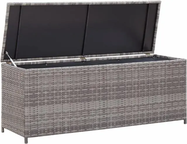 Alt view image 2 of 17 - vidaXL Outdoor Storage Box Deck Box with Lid Patio Cabinet Storage Chest Gray