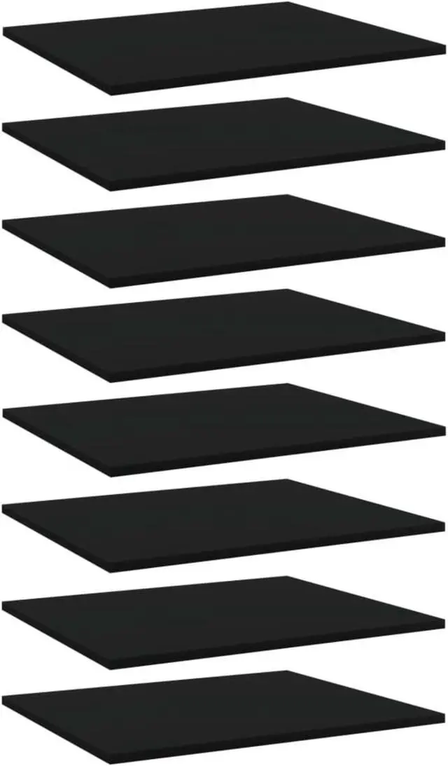 Alt view image 9 of 13 - vidaXL Floating Shelf Wall Mounted Bookshelf Board 8 Pcs Black Engineered Wood