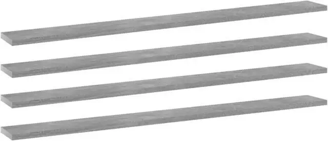 Alt view image 9 of 13 - vidaXL Bookshelf Boards Wall Shelving Unit 4 Pcs Concrete Gray Engineered Wood