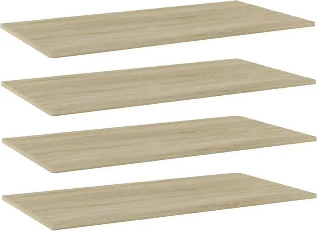Alt view image 9 of 13 - vidaXL Floating Shelves Wall Shelving Unit 4 Pcs Sonoma Oak Engineered Wood