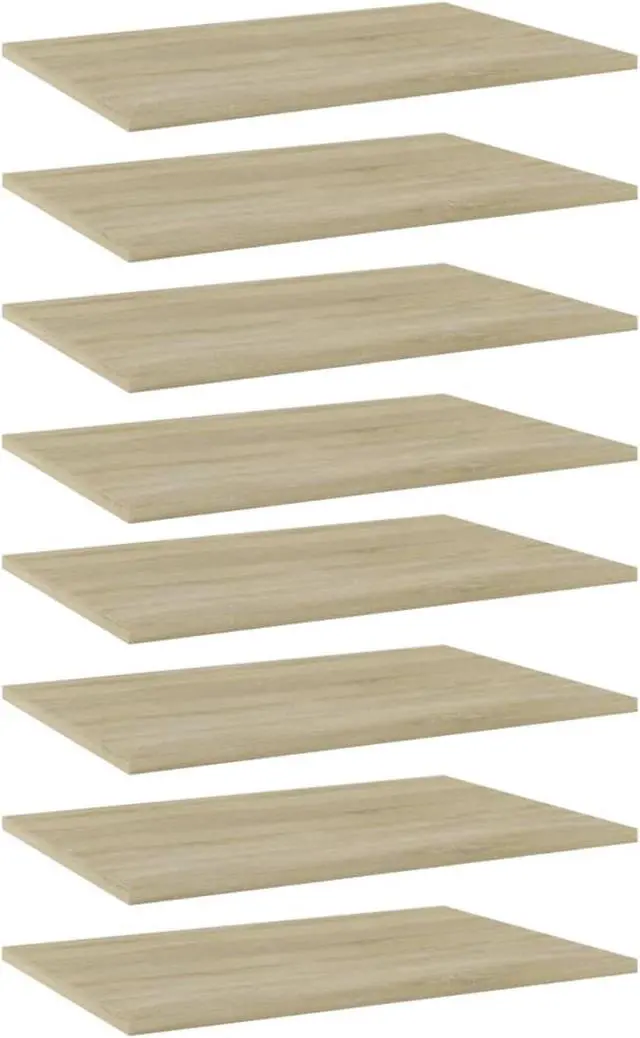 Alt view image 9 of 13 - vidaXL Floating Shelf Bookshelf Board Rack 8 Pcs Sonoma Oak Engineered Wood