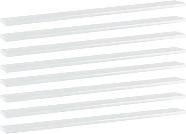 Alt view image 8 of 12 - vidaXL Bookshelf Boards Wall Shelving 8 Pcs High Gloss White Engineered Wood