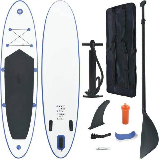 Alt view image 14 of 14 - vidaXL Paddleboard Set with Accessories Inflatable Paddle board Blue and White