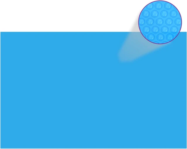 Alt view image 6 of 12 - vidaXL Pool Cover Solar Blanket Winter Pool Cover Pool Heater Cover Blue PE