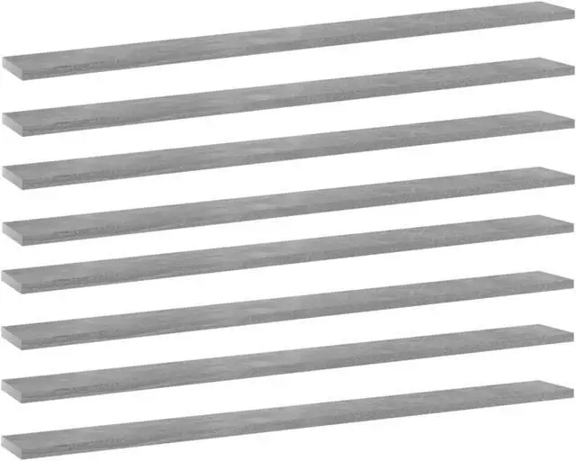 Alt view image 9 of 13 - vidaXL Bookshelf Boards Wall Shelving Unit 8 Pcs Concrete Gray Engineered Wood