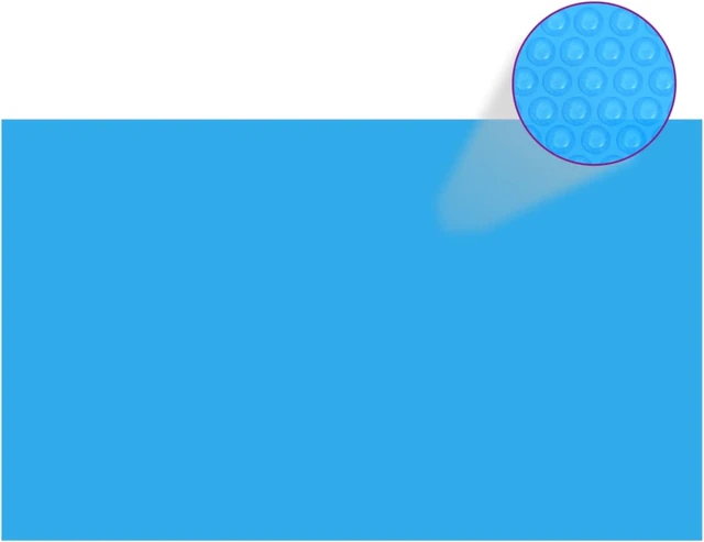 Alt view image 6 of 10 - vidaXL Pool Cover Solar Blanket Winter Pool Cover Pool Heater Cover Blue PE