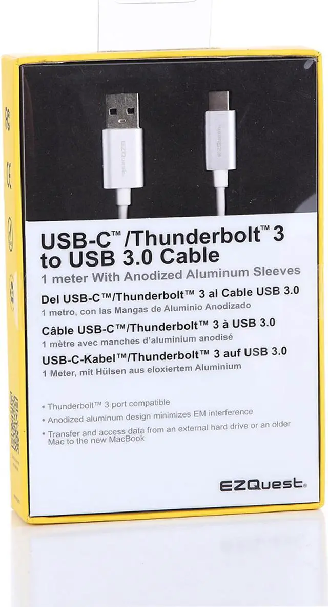 Alt view image 4 of 5 - EZQUEST USB-C to USB-A 3.0 Male Cable 1 meter - X40098