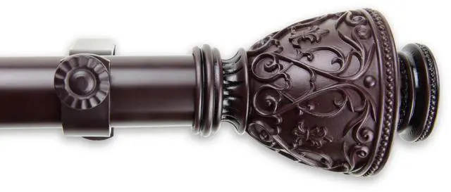 Main image of Virginia Curtain Rod 1 inch 28-48 inch - Mahogany