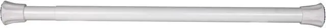 Main image of 1 inch Twist-Lock Spring Tension Rod 29"-48", White