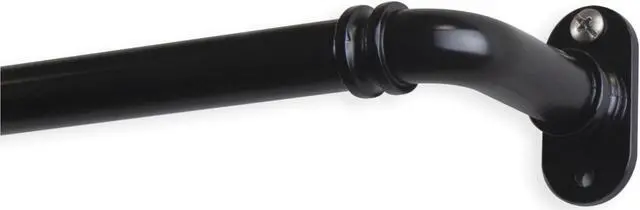 Main image of 5/8 inch Blackout Curtain Rod 28-48 inch - Black