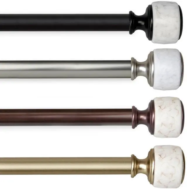 Main image of 1 inch Vincenzo Curtain Rod 48-84" - Gold