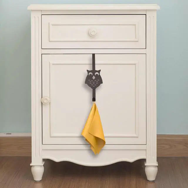 Main image of Over the Door Owl Organizer Single Hook, Bronze