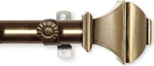 Main image of Maryland Curtain Rod 13/16 inch 48-84" - Antique Brass