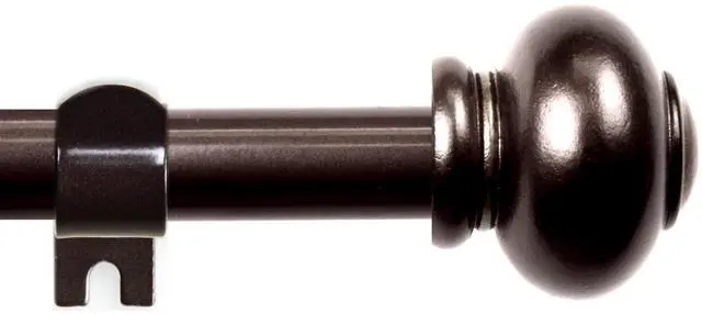 Main image of Carl Curtain Rod 5/8 inch 28-48 Inch - Cocoa