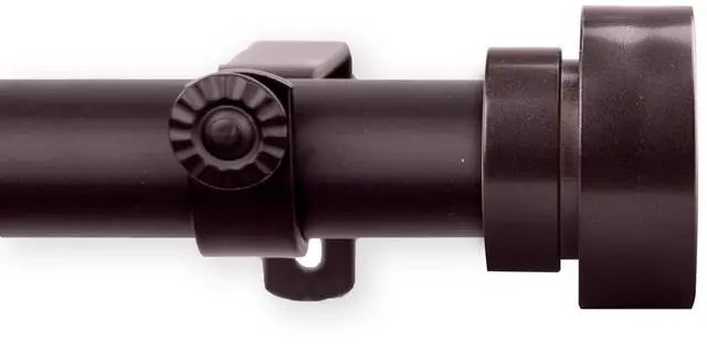 Main image of Brett Curtain Rod 1 inch 28-48 inch - Mahogany