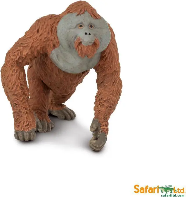 Alt view image 7 of 7 - Safari Ltd. Wildlife ? Male Orangutan ? Realistic Hand Painted Toy Figurine Model ? Quality Construction from Phthalate, Lead and BPA Free Materials ? For Ages 3 and Up