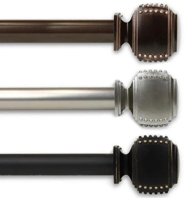 Main image of 1 inch Odin Curtain Rod 28-48" - Bronze