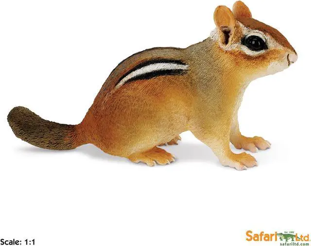 Alt view image 6 of 7 - Incredible Creatures Eastern Chipmunk  Safari Ltd Animal Educational Toy Figure