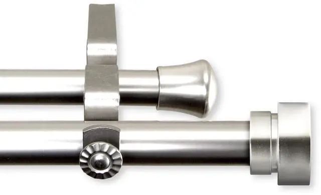 Main image of Thornhill Double Curtain Rod 13/16 inch 28-48" - Satin Nickel
