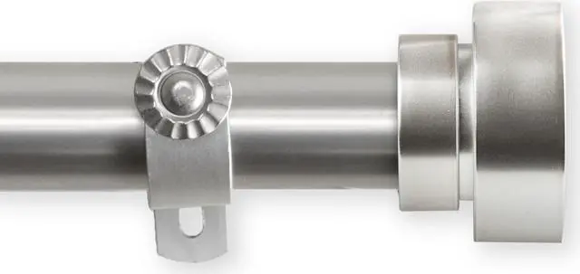 Main image of Brett Curtain Rod 1 inch 66-120 inch - Satin Nickel
