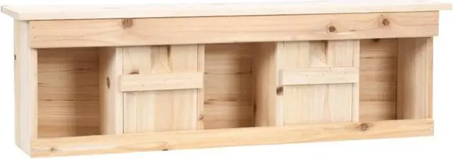 Alt view image 6 of 15 - vidaXL Sparrow House Nest Box with 5 Rooms for Outdoor Garden Solid Wood Fir
