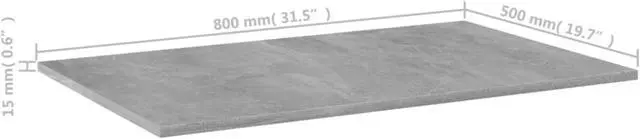 Alt view image 10 of 12 - vidaXL Bookshelf Boards Wall Shelving Shelf 4 Pcs Concrete Gray Engineered Wood