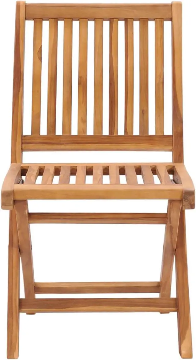 Alt view image 3 of 15 - vidaXL Folding Garden Chairs 2 pcs Solid Teak Wood
