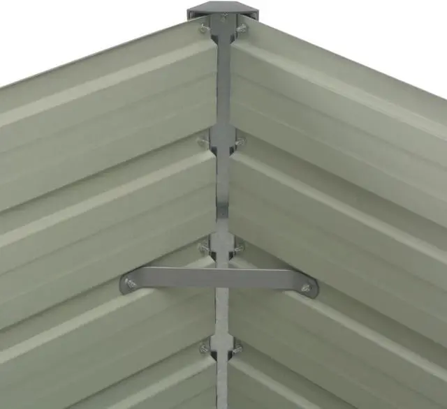 Alt view image 11 of 13 - vidaXL Raised Garden Bed Patio Raised Flower Bed Galvanized Steel Planter Brown