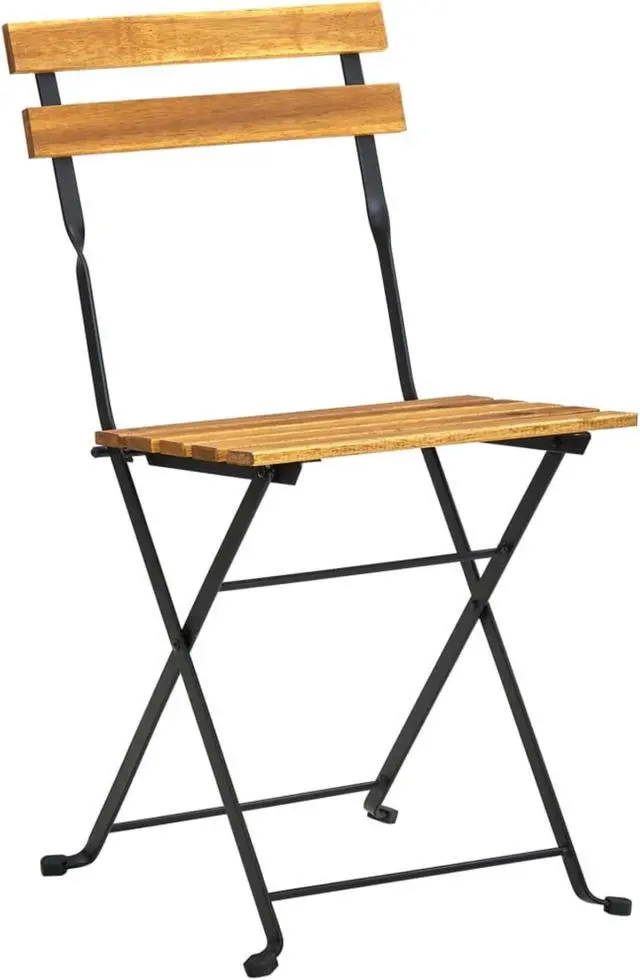 Alt view image 2 of 13 - vidaXL Folding Bistro Chair 4 pcs Solid Acacia Wood