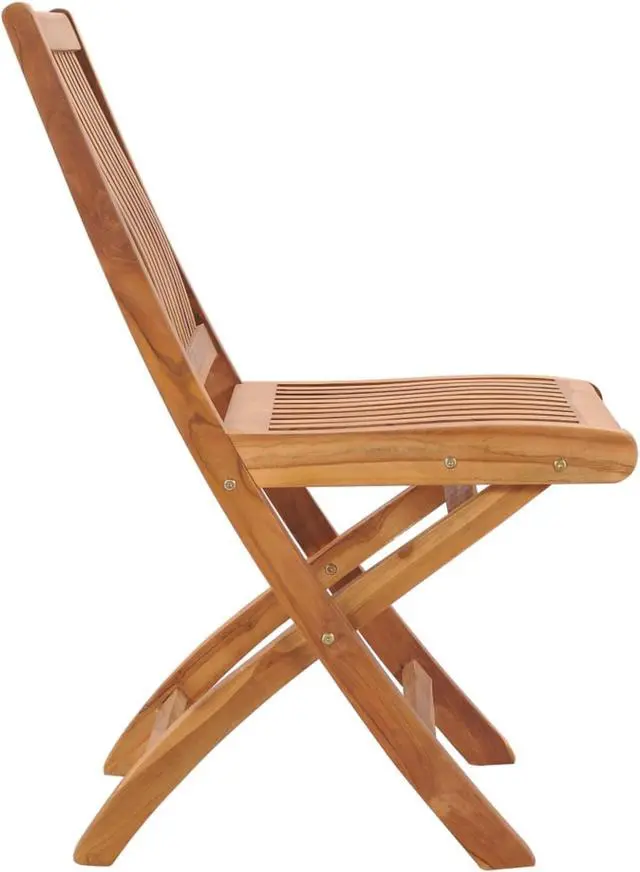 Alt view image 4 of 15 - vidaXL Folding Garden Chairs 2 pcs Solid Teak Wood