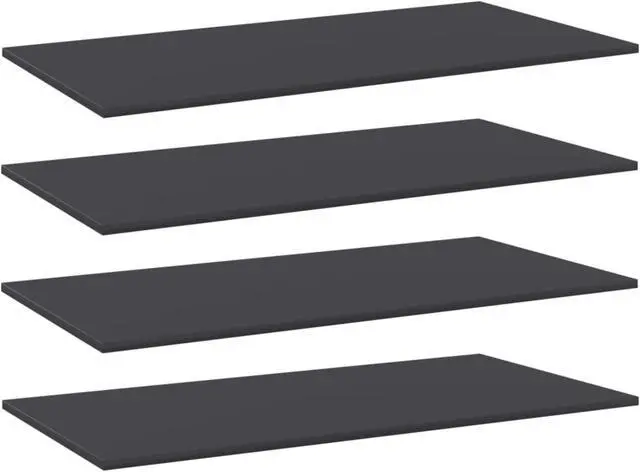 Alt view image 6 of 12 - vidaXL Floating Shelf Wall Mounted Bookshelf Board 4 Pcs Gray Engineered Wood