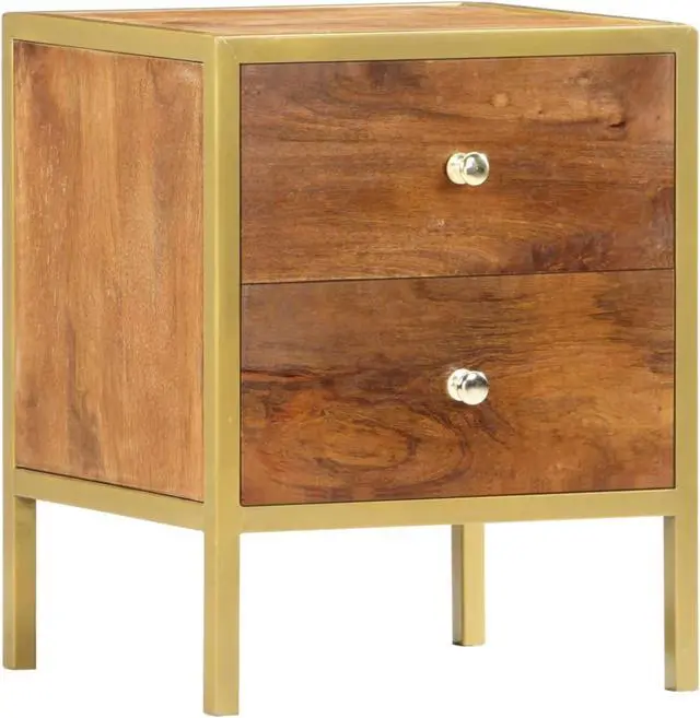 Alt view image 10 of 15 - vidaXL Cabinet Drawer Dresser Side End Table for Bedroom Solid Wood Mango