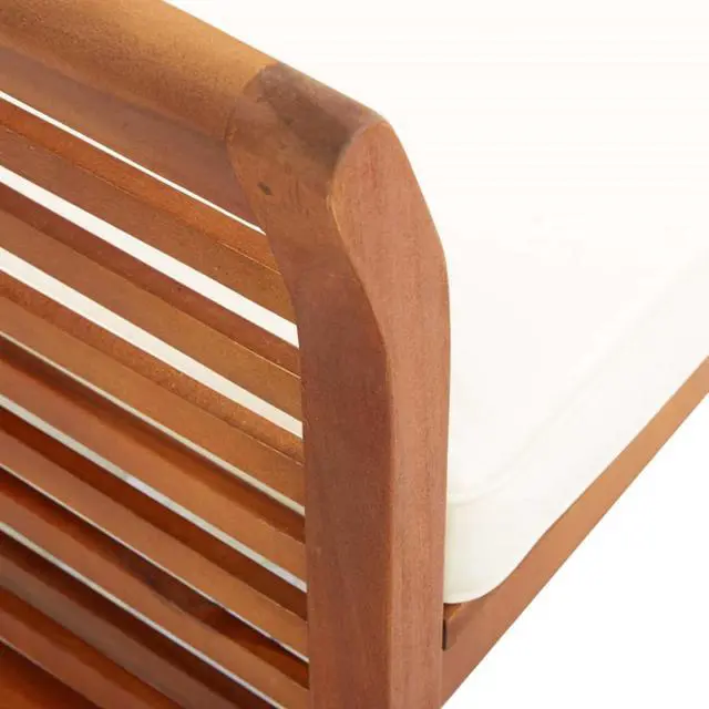 Alt view image 13 of 13 - vidaXL Modern Dining Chair Patio Dining Chair with Cushion Solid Wood Acacia