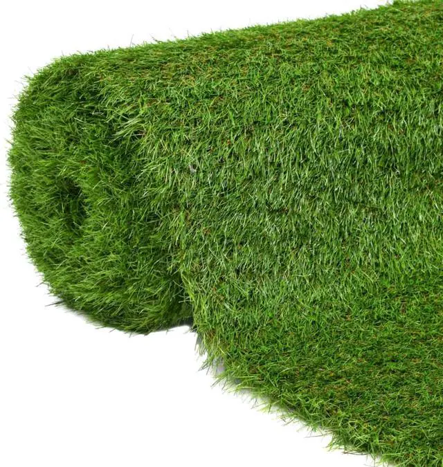 Alt view image 4 of 9 - vidaXL Artificial Grass Fake Grass Artificial Turf Carpet 3.3'x32.8'/1.6" Green
