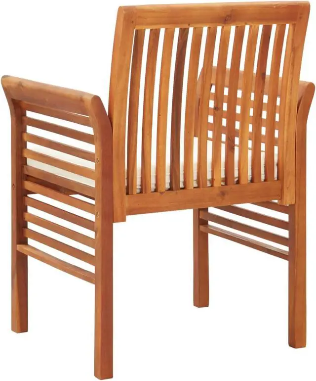 Alt view image 11 of 13 - vidaXL Modern Dining Chair Patio Dining Chair with Cushion Solid Wood Acacia