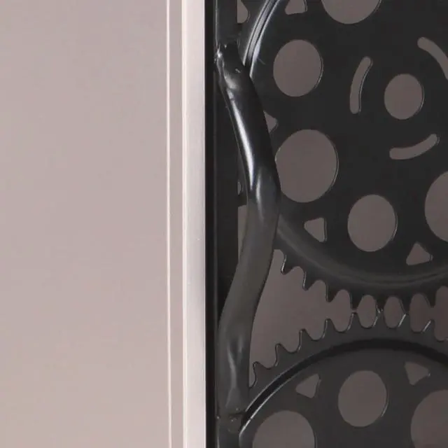 Alt view image 10 of 13 - vidaXL Cabinet End Table with Real Bicycle Chain Wheel Design Rough Mango Wood