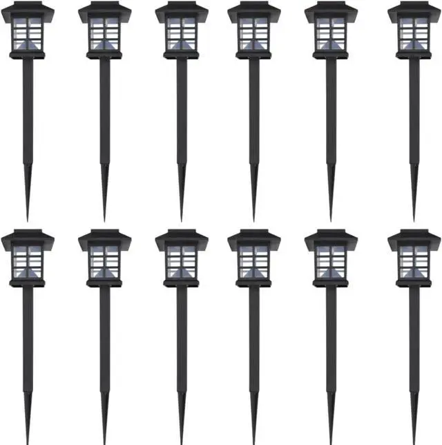 Alt view image 7 of 12 - vidaXL Garden Lamp Outdoor Light Solar Lamp Patio Spot Light 12 pcs with Spike