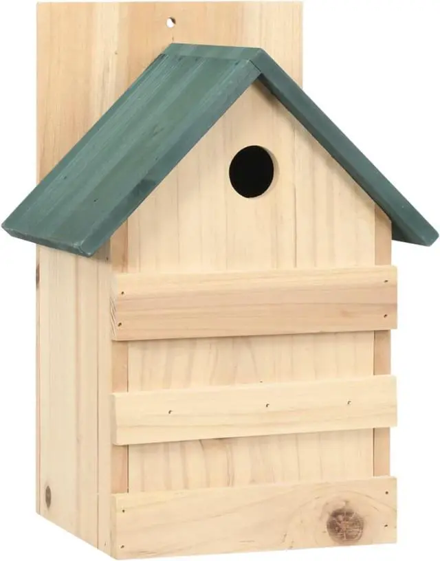 Alt view image 8 of 16 - vidaXL Bird House 4 Pcs Wooden Bird House for Finch Bluebird Solid Wood Fir